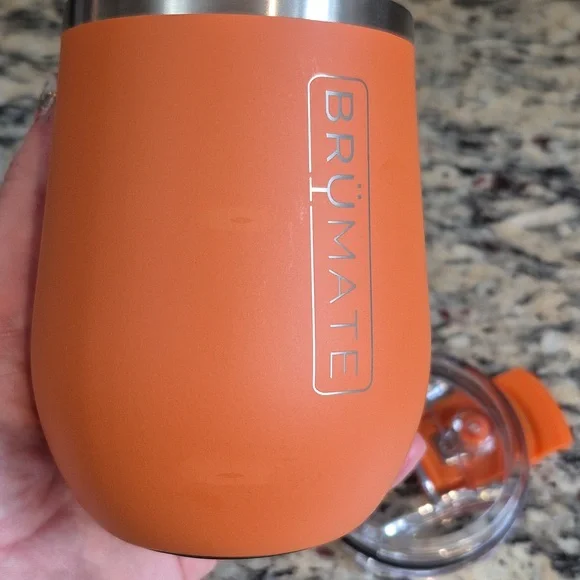 Brumate Uncork'd Insulated Wine Tumbler In Matte Clay - Picture 8 of 9